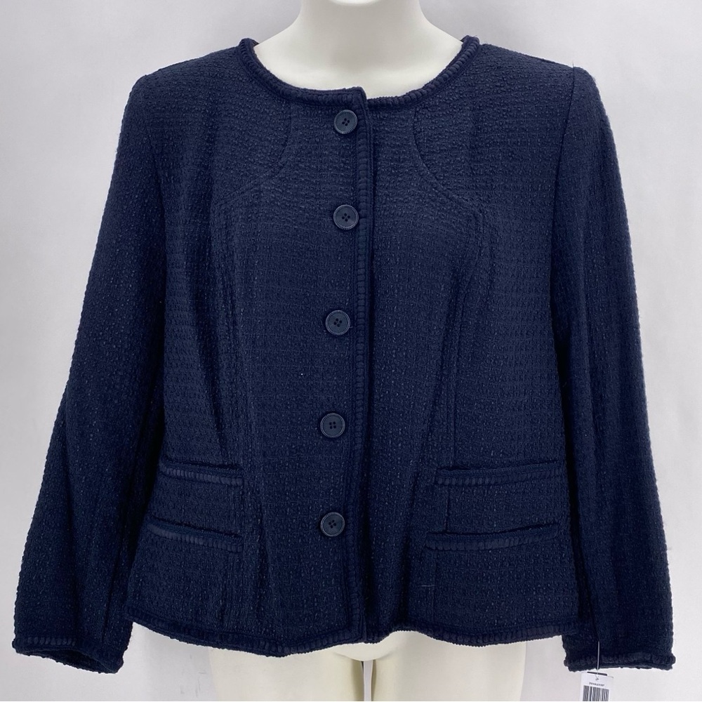 Pendleton Navy Blue Tweed Jacket - image 1